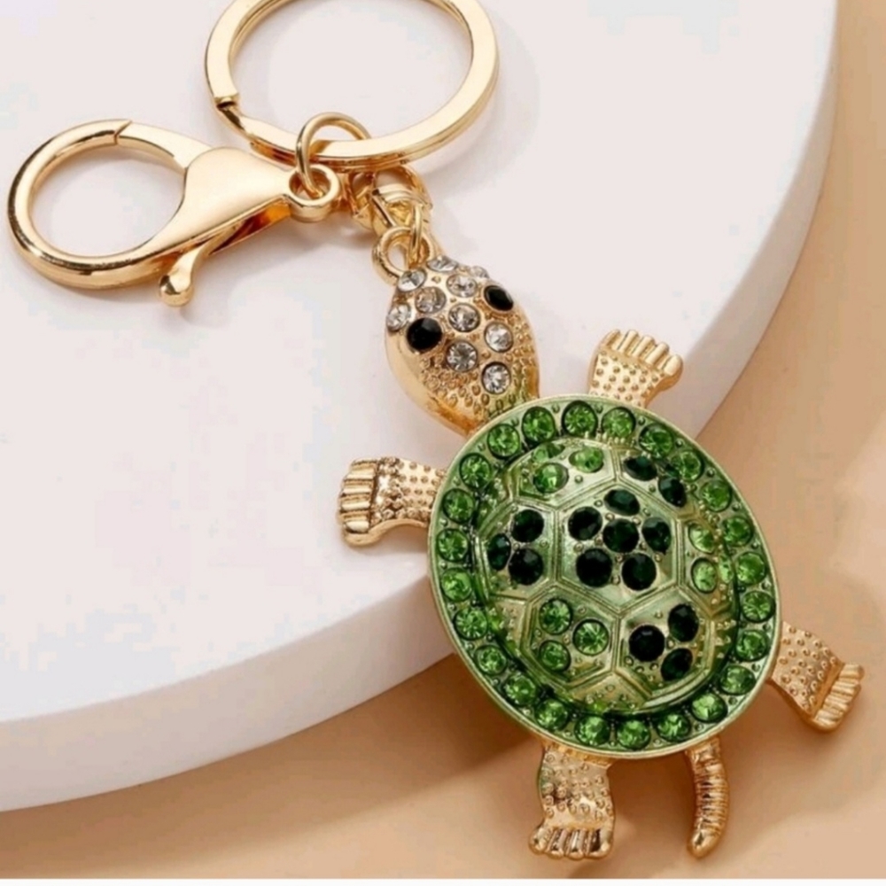 Rhinestone Sea Turtle Bag or Keycharm